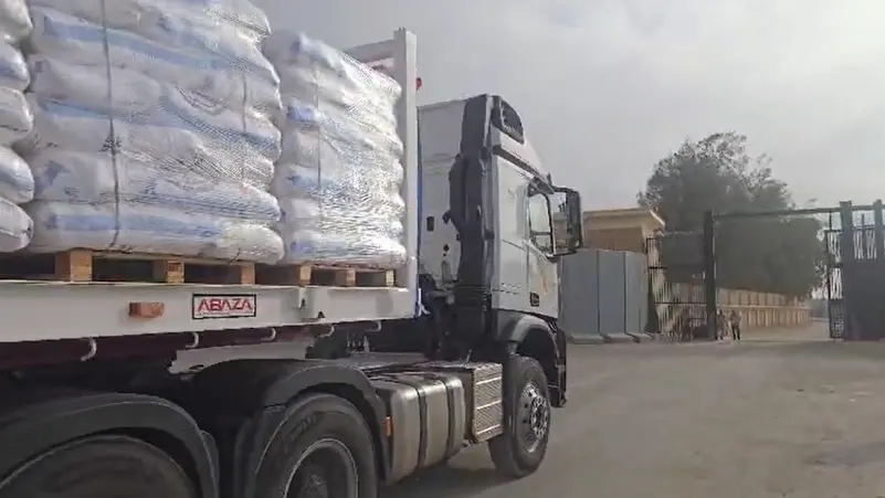 دخول 1500 طن من المساعدات من مصر إلى غزة لليوم الثاني على التوالي