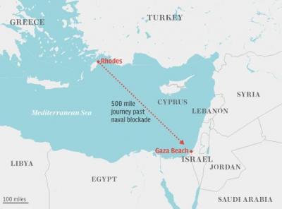 سر الرسالة التي عبرت 800 كلم في المحيط من رودوس إلى غزة!
