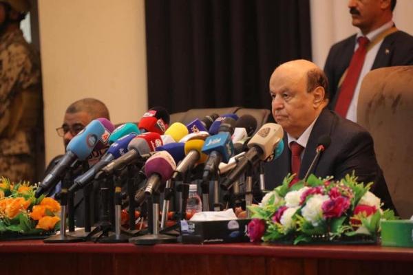 النص الكامل لكلمة رئيس الجمهورية في افتتاح دورة الانعقاد الغير اعتيادية لمجلس النواب في سيئون