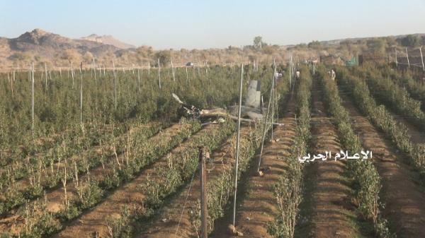 الحوثيون يعلنون إسقاط طائرة تابعة للتحالف في محافظة صعدة (صور من لحظة استهدافها الى سقوطها)