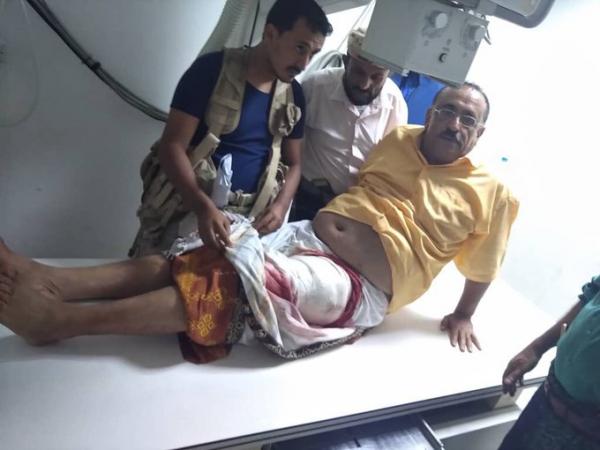 إصابة الامين العام لمحافظة لحج بطلق ناري في عدن (صورة)