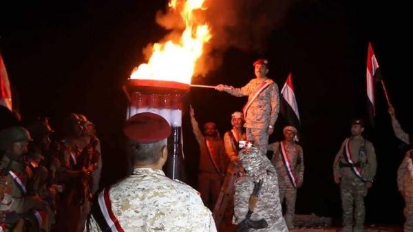المنطقة العسكرية السابقة توقد شعلة سبتمبر من أعالي جبال نهم شرق صنعاء
