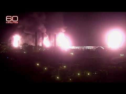 مشاهد تعرض لأول مرة للحظات الاولى لاستهداف معملي ارامكو السعودية
