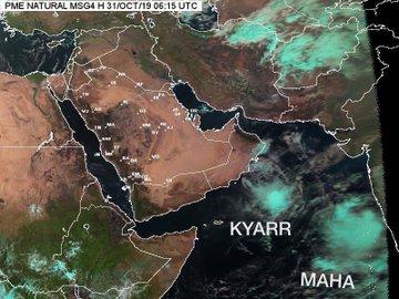 آخر مستجدات العاصفة كيار واقترابها من سواحل اليمن وعمان والسعودية