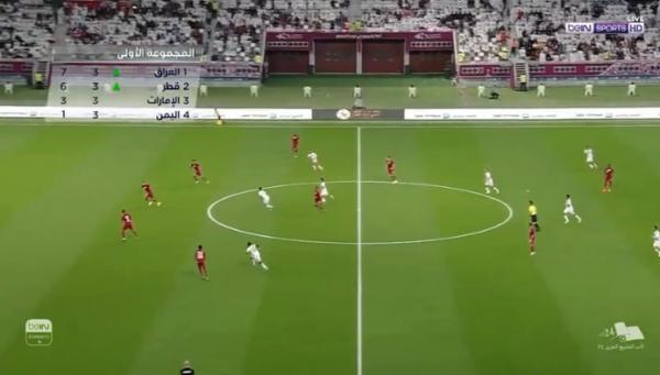 هدف أول.. شاهد بث مباشرة لمباراة القمة بين قطر والإمارات في الدوحة في بطولة كأس الخليج العربي (تعليق عصام الشوالي)