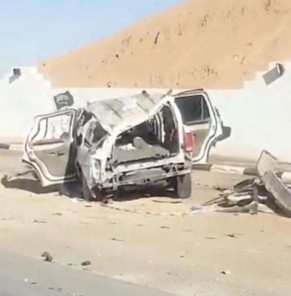 مقتل وإصابة 7 شبان سعوديين في حادث مروع (صورة)