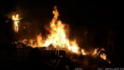 اندلاع حريق هائل بمخزن لبيع الغاز