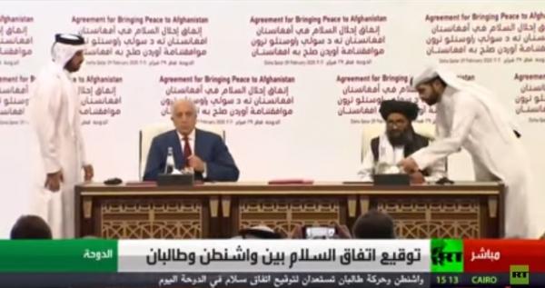 توقيع اتفاق بين طالبان وواشنطن بسحب القوات الأجنبية من أفغانستان (تفاصيل الاتفاق + فيديو)