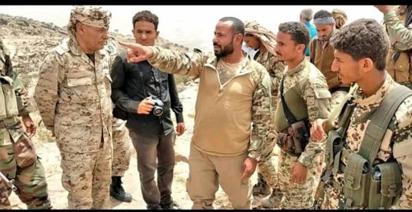 العمليات المشتركة الحزام الأمني يتفقدان الخطوط الأمامية لجبهات القتال شمال الضالع