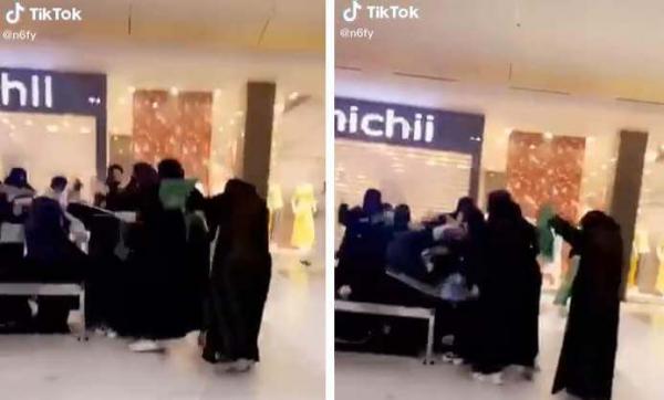 مضاربة نسائية جماعية في أحد مولات بالمملكة تثير ضجة