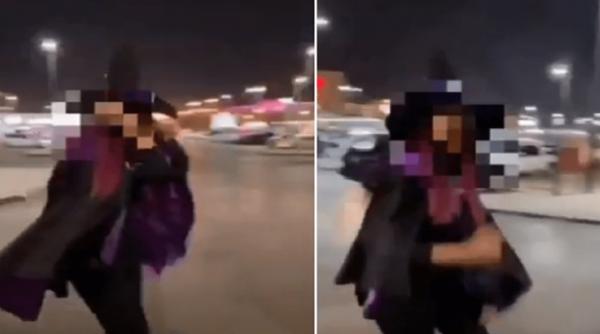 فتاة يمنية بالرياض تقوم بفعل صادم في شارع عام يحرج المغتربين