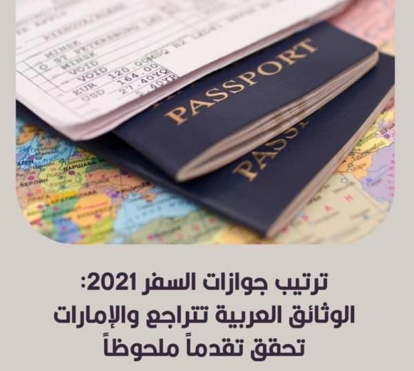 أفضل جوازات السفر لعام 2021 تراجع عربي والامارات تتقدم و3 دول عربية ضمن الأسوأ