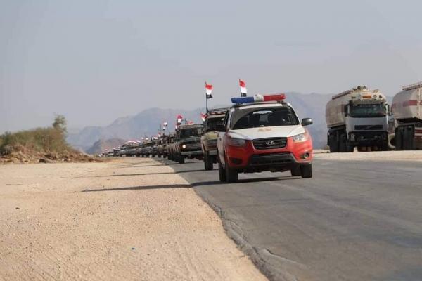 بالصور: الدفعة الثالثة من التعزيزات العسكرية من  محافظة لحج وصلت مأرب 