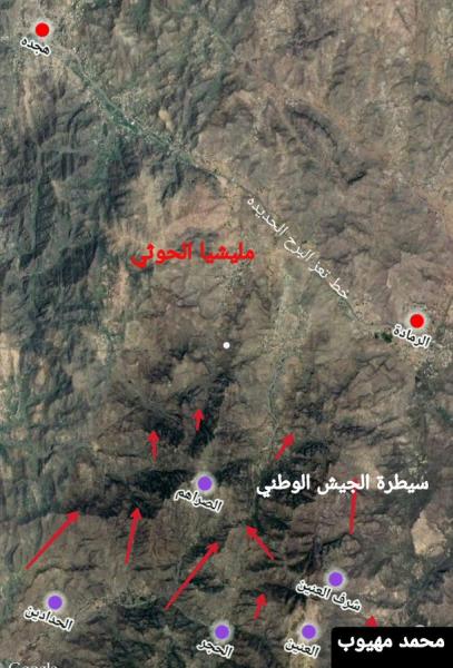 سقوط جبل استراتيجي في محافظة تعز (خريطة)
