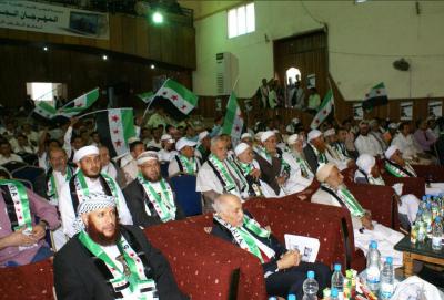 فجر الأمل تقيم المهرجان الجماهيري لدعم الشعب السوري بتعز