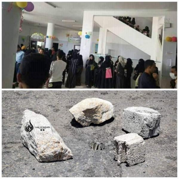 طالب يروي ما حدث ويكشف تفاصيل سقوط قذيفة على بوابة كلية الآداب بتعز 