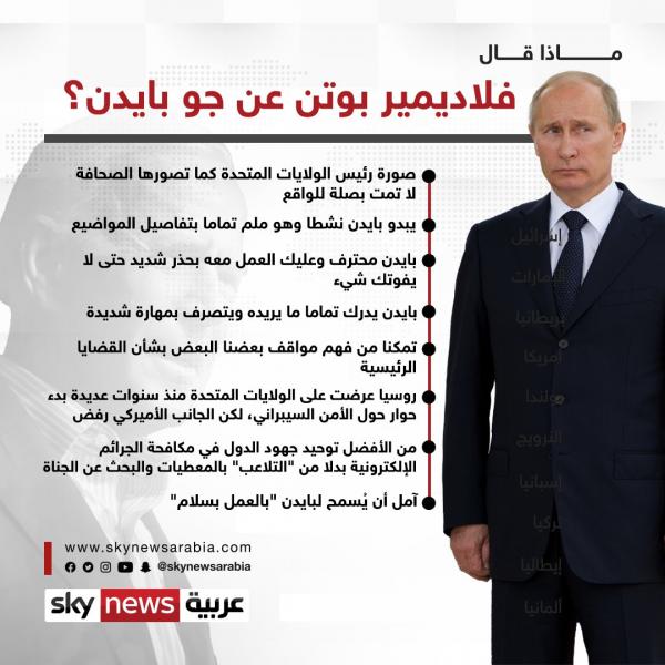 مفاجأة.. ماذا قال فلاديمير بوتن عن الرئيس الأميركي جو بايدن؟