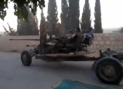فيديو: مدفع جديد يطوره الجيش الحر لمواجهة جنود الأسد في سوريا