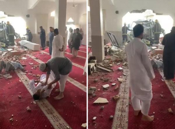 مشاهد صادمة.. فيديو جديد لاقتحام شاحنة لمسجد العمار بجدة