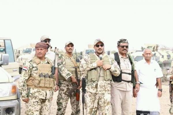 شاهد بالفيديو.. كلمة العميد طارق صالح اليوم امام قوات اللواء الثاني حراس جمهورية