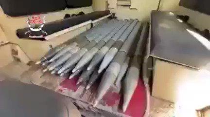فيديو..ألوية العمالقة تعثر على 20 صاروخا تابعا لجماعة الحوثي في أحد المواقع بحريب