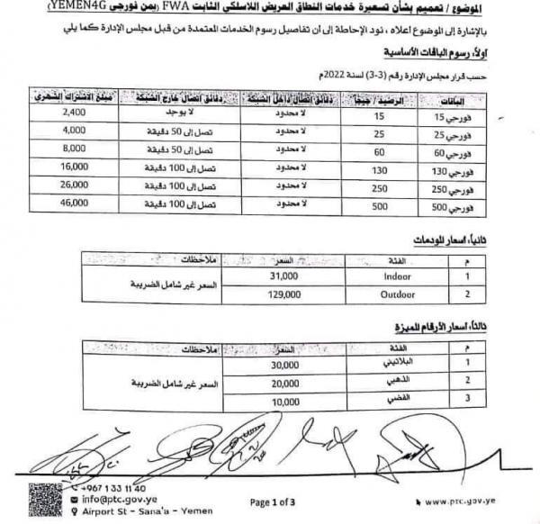 يمن نت تدخل المنافسة في الفورجي 4G بقوة ويبدأ الجيجا من سعر 150 ريال يمن نت تدخل المنافسة في الفورجي 4G بقوة ويبدأ الجيجا من سعر 150 ريال