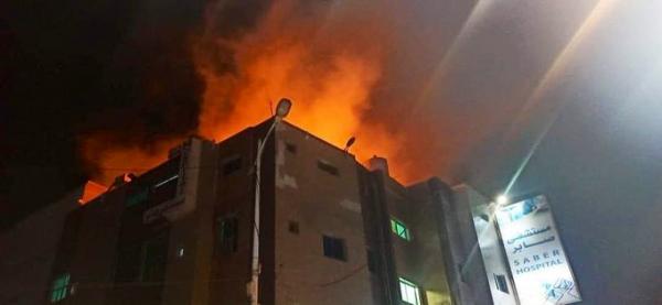 اندلاع حريق في مستشفى صابر بعدن