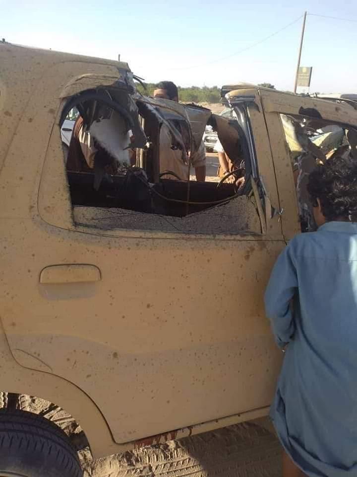 بالصور: طائرة أمريكية تقصف سيارة على متنها ثلاثة أشخاص في مأرب !
