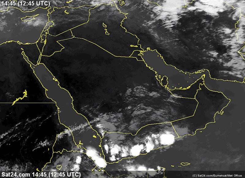 الارصاد تحذر المواطنين.. اقمار صناعية ترصد سحب ركامية مرعبة فوق اليمن