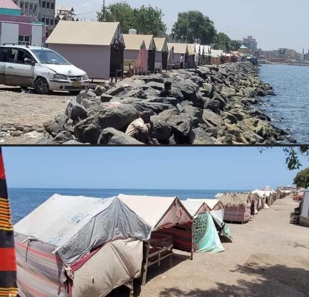بالصورة: جزء واسع من كورنيش الحديدة يصبح بقبضة قيادي حوثي