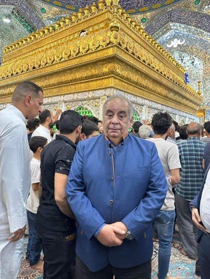 الكاتب المصري  «يوسف زيدان» هاجم صلاح الدين الأيوبي يظهر بجوار مرقد شيعي في النجف بالعراق