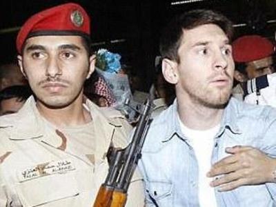 "العسكري اللي قدام ميسي" اصبح أشهر شخص بعد ميسي