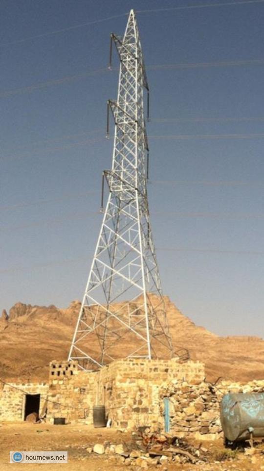 صورة: ضرب ابراج الكهرباء في منطقة خلقة نهم، وسبب المشكلة بين بيت "آل الجرادي"