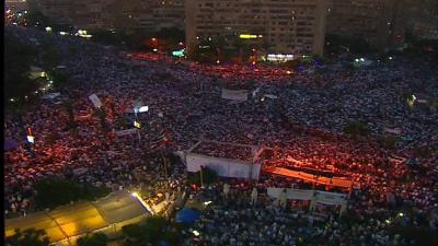 بالصور: اكبر تجمع بشري في تاريخ مصر لتأييد شرعية الرئيس مرسي
