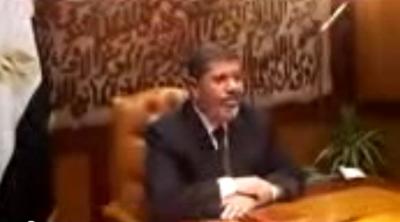 كلمة الرئيس محمد مرسي بعد صدور قرار عزله من الجيش المصري ( فيديو ) 