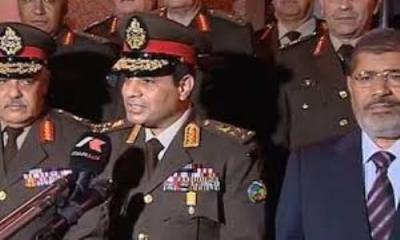 بيان لـ " ضباط الجيش المصري " يطالب السيسي بالتراجع عن الانقلاب العسكري، ويوضح خطواتهم الانقلابية