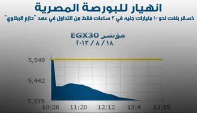  البورصة المصرية تواصل النزيف وتخسر 1.5 مليار جنيه