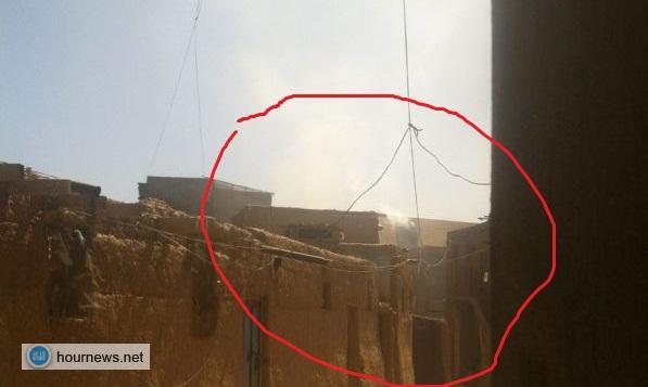 صور من دماج لحريق سكن الطلاب بعض المساكن جراء قصف الحوثي