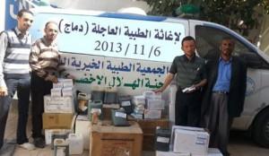 فضيحة القافلة الغذائية لدماج برعاية فارس مناع، بعد نهب أهم محتوياتها
