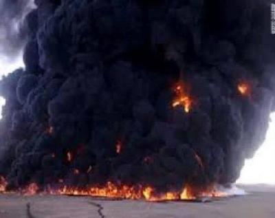 قناة يمنية: تفجير الأنبوب يؤدي لتوقف الأنتاج اليومي الذي يقدر ب 120 الف برميل يتم ضخه ل5 شركات اجنبية تعمل بحوض المسيله