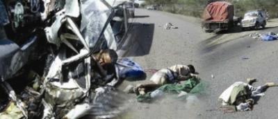  وفاة 171 شخصيا  واصابة 356 فى حوداث مرورية بمحافظة اب خلال العام الماضي 2013م