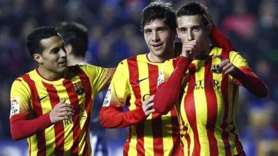  ميسي وتيلو يقودان برشلونة للثأر من ليفانتي والاقتراب من المربع الذهبي 