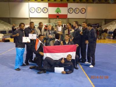 بعد حصده 12 ميدالية ذهبية و3 فضيبات .. منتخب اليمن (للكونغ فو) يتوج بطلاً للعرب في البطولة السادسة للرجال