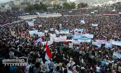 إب تهتز بحشود جماهيرية كبيرة في الذكرى الثالثة لثورة 11فبراير, ومسيرة ثورية حاشدة تطالب بتغيير الفاسدين