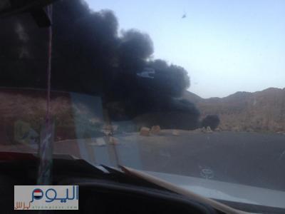 عاجل : إيقاد شعلة أول بئر نفطية تجريبية بمحافظة الجوف بمنطقة الخسف آل مروان ، والشروع بالعمل في ثلاثة مواقع اخرى ( صورة) 