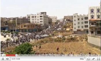 نحو مليون متظاهر في محافظة اب في مسيرة تطالب بإسقاط النظام (فيديو) 