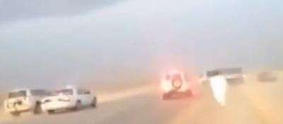 مقطع فيديو استقطب آلاف المشاهدين لعملية مطاردة بطلها قطري من أفراد الحرس الأميري بالسعودية
