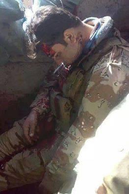 صورة لجندي غارق بدمائه استشهد اليوم اثناء دفاعه على مدينة عمران تثير نشطاء الفيسبوك