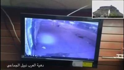 شي غريب يظهر في كاميرة المراقبه بمحل أحد اليمنيين بأمريكا (فيديو)