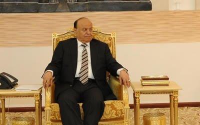 الشرق الاوسط : الرئيس هادي يؤكد قدرته على الزحف بالجيش من صنعاء الى حدود السعودية وعمان لكنه يميل للحل السلم